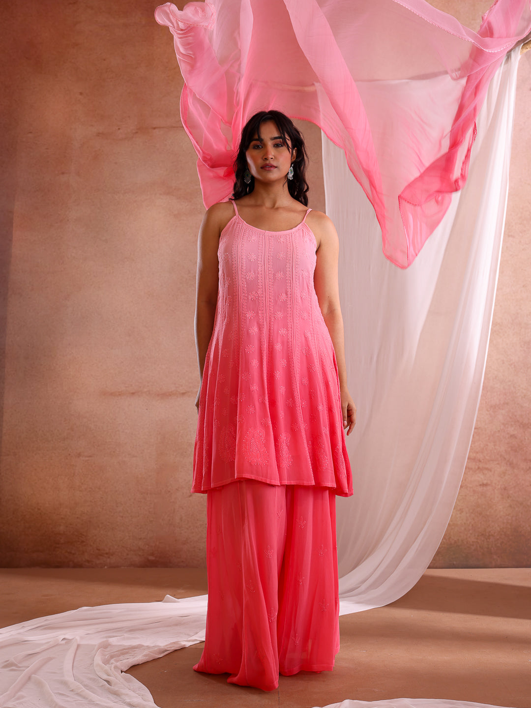 PARNA GEORGETTE SHORT ANARKALI DRESS