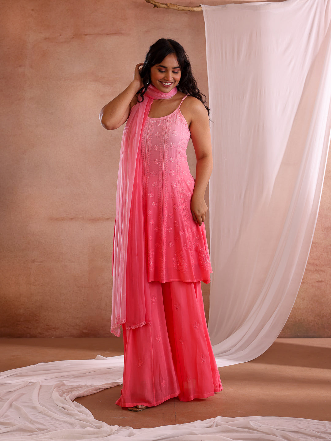 PARNA GEORGETTE SHORT ANARKALI DRESS