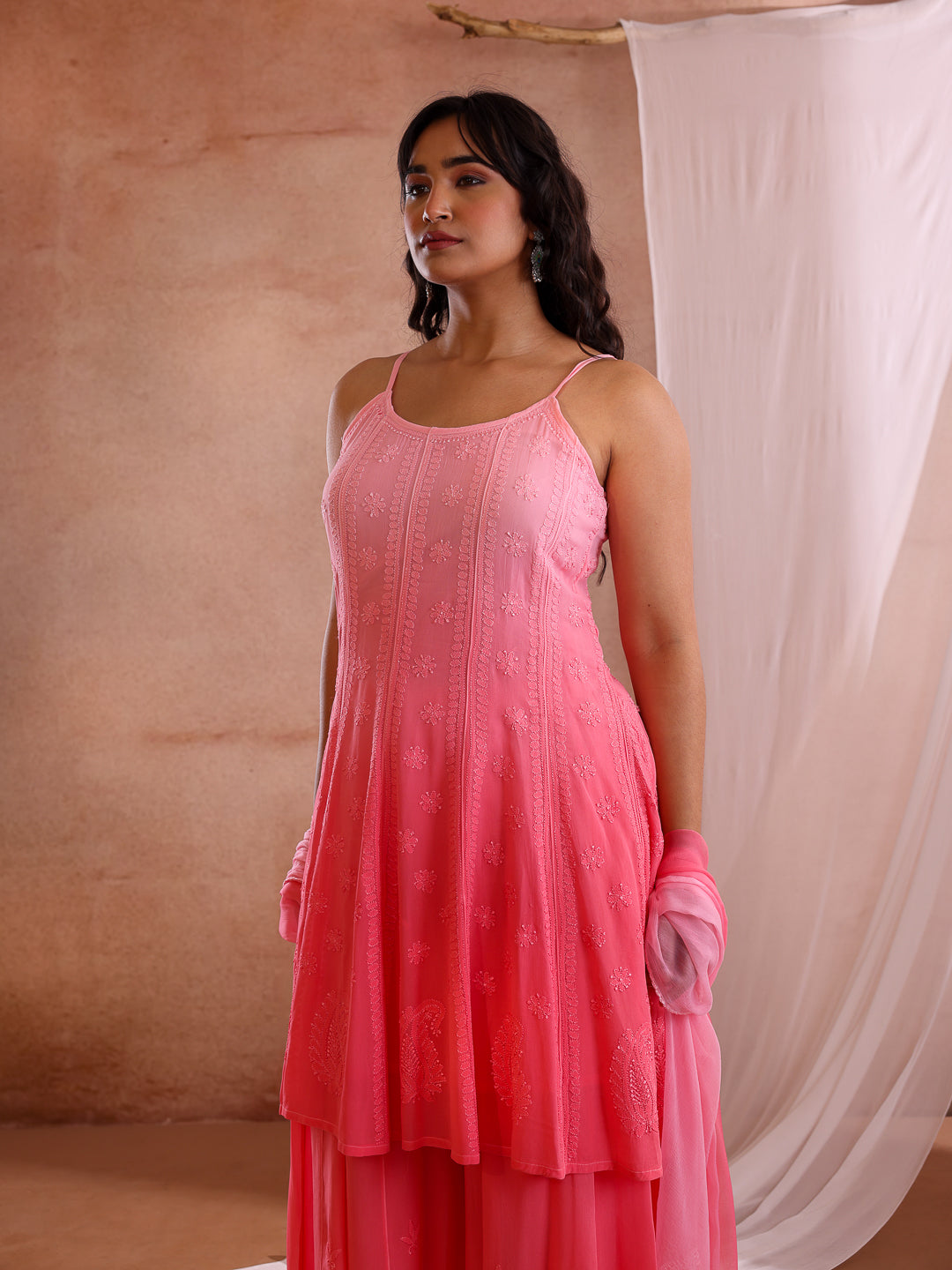 PARNA GEORGETTE SHORT ANARKALI DRESS