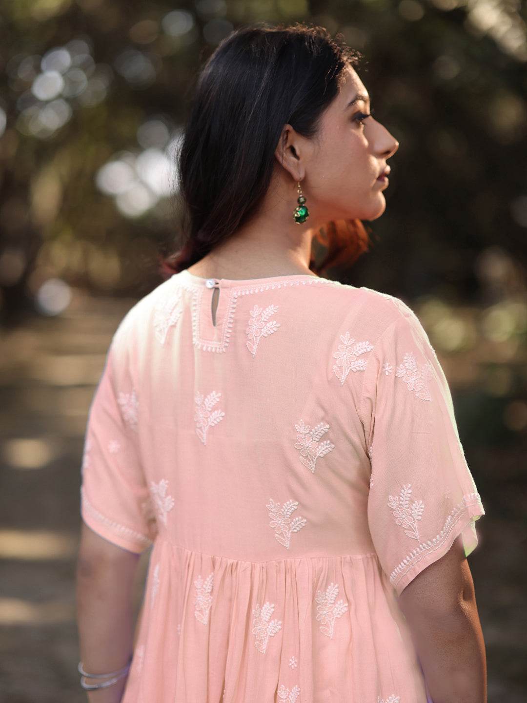 HAFSA Chikankari Modal Top - KRI CHIKANKARI