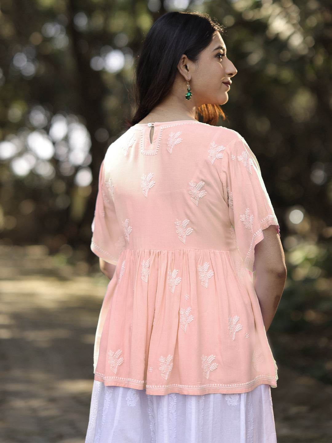 HAFSA Chikankari Modal Top - KRI CHIKANKARI