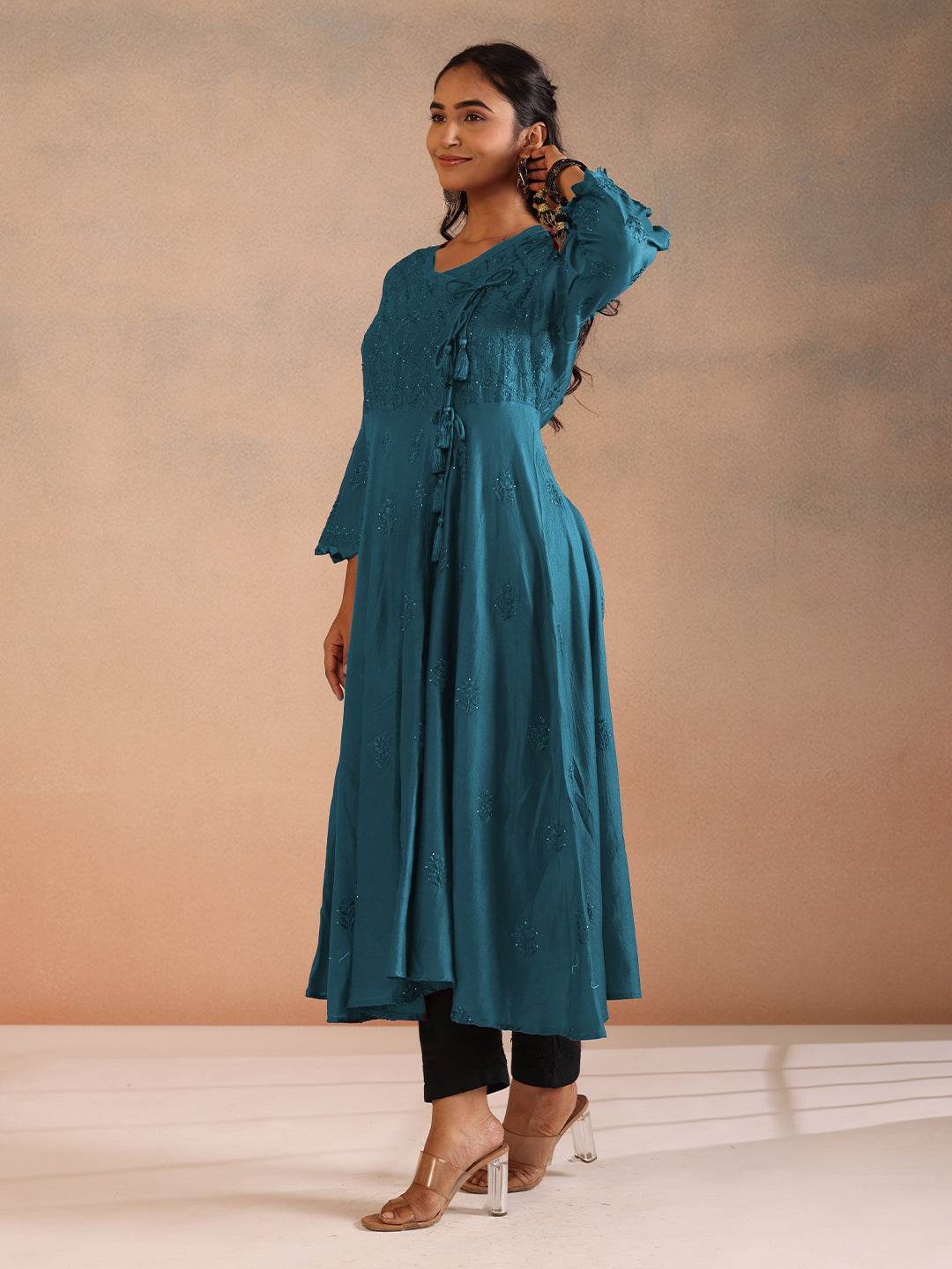 NOORZA CHANDERI ANARKALI - KRI CHIKANKARI