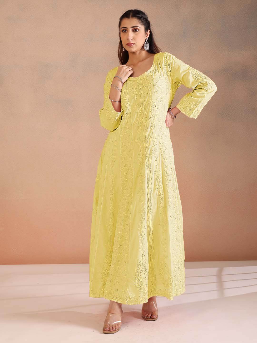 NIMARA MULMUL ANARKALI - KRI CHIKANKARI