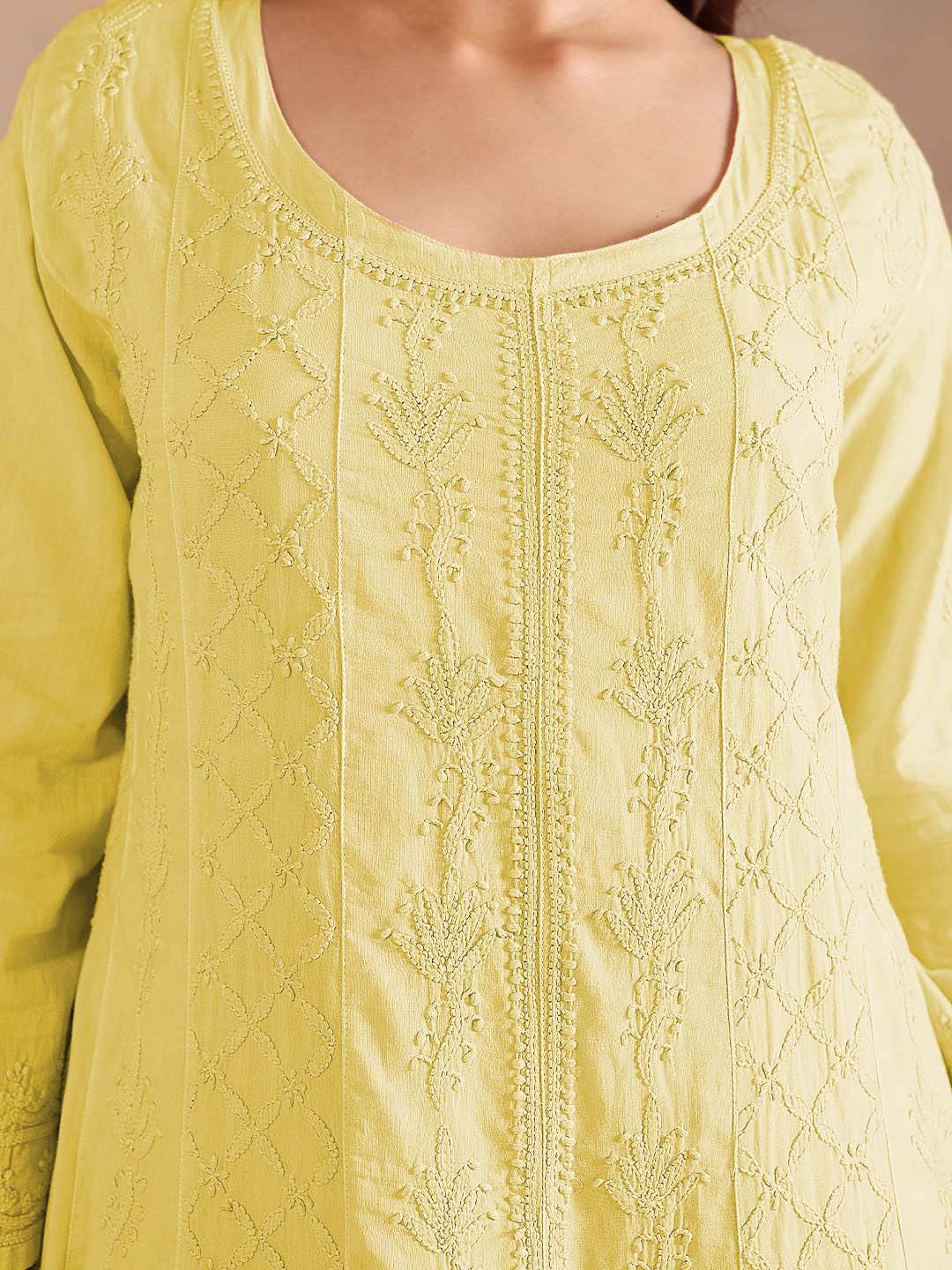 NIMARA MULMUL ANARKALI - KRI CHIKANKARI